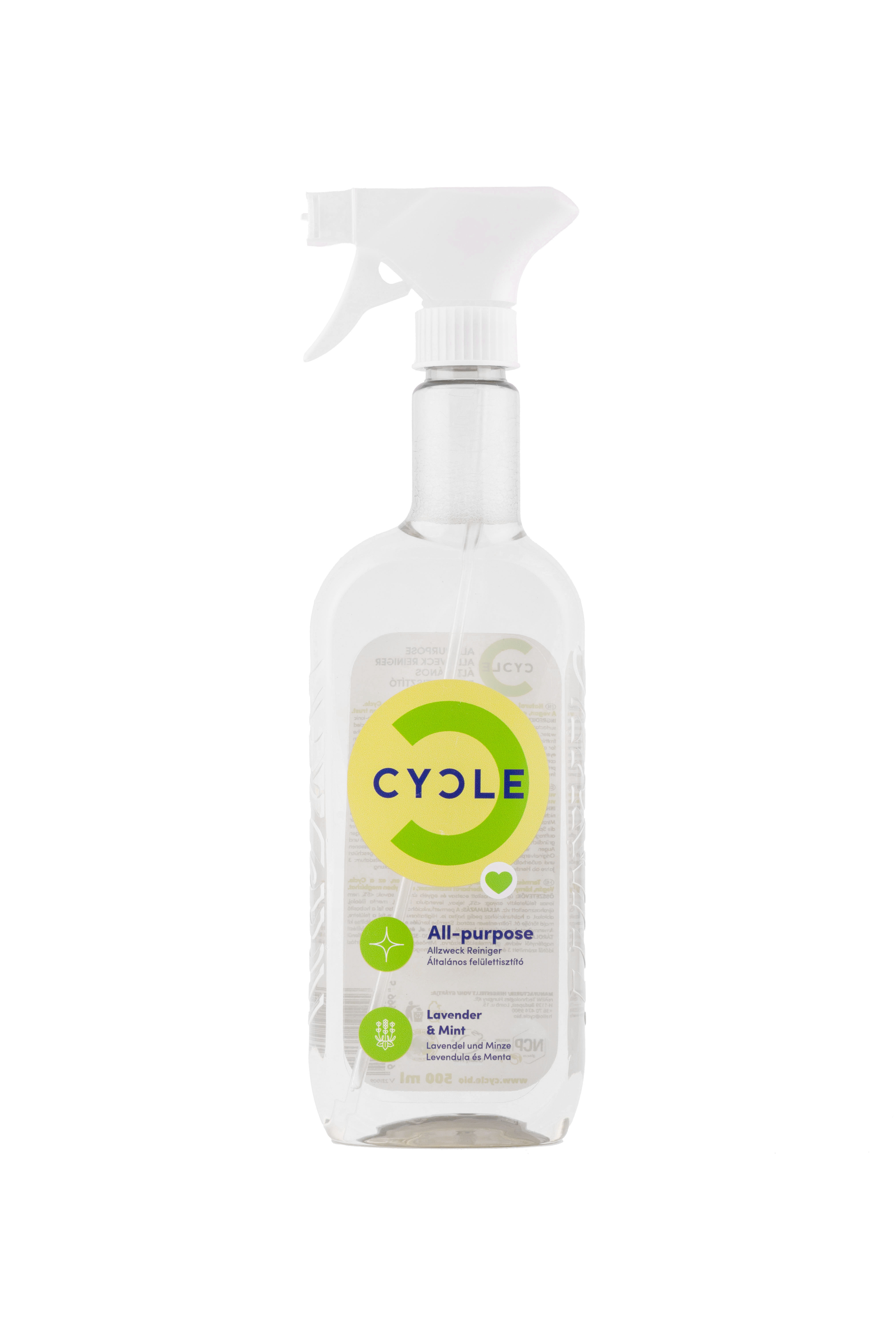 CYCLE Általános felülettisztító (500ml, levendula és menta)